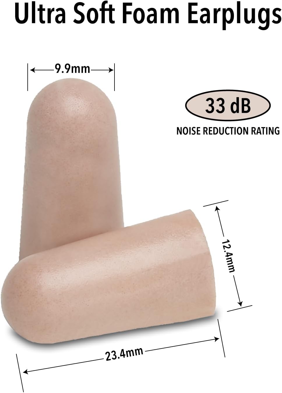 Mack's Ultra Soft Foam Earplugs, 50 Pair - 33dB Highest NRR, Comfortable Ear Plugs for Sleeping, Snoring, Travel, Concerts, Studying, Loud Noise, Work