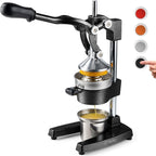 Cast Iron Citrus Juicer, Commercial Grade Manual Hand Press, Heavy-Duty Countertop Squeezer for Fresh Fruit Juice