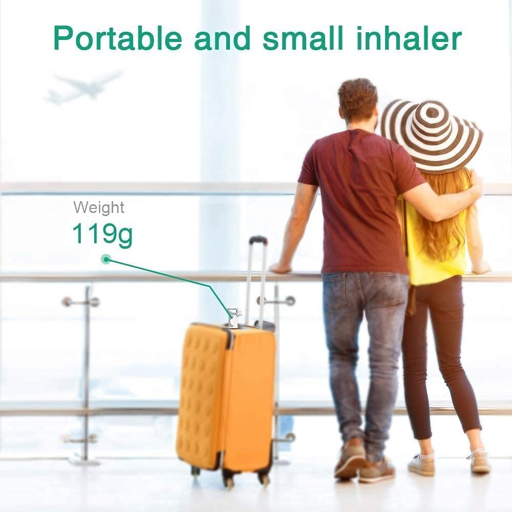 CGY Portable Automatic Mesh Inhaler Humidifier for Adults and Children with Masks and Mouthpieces, Blue