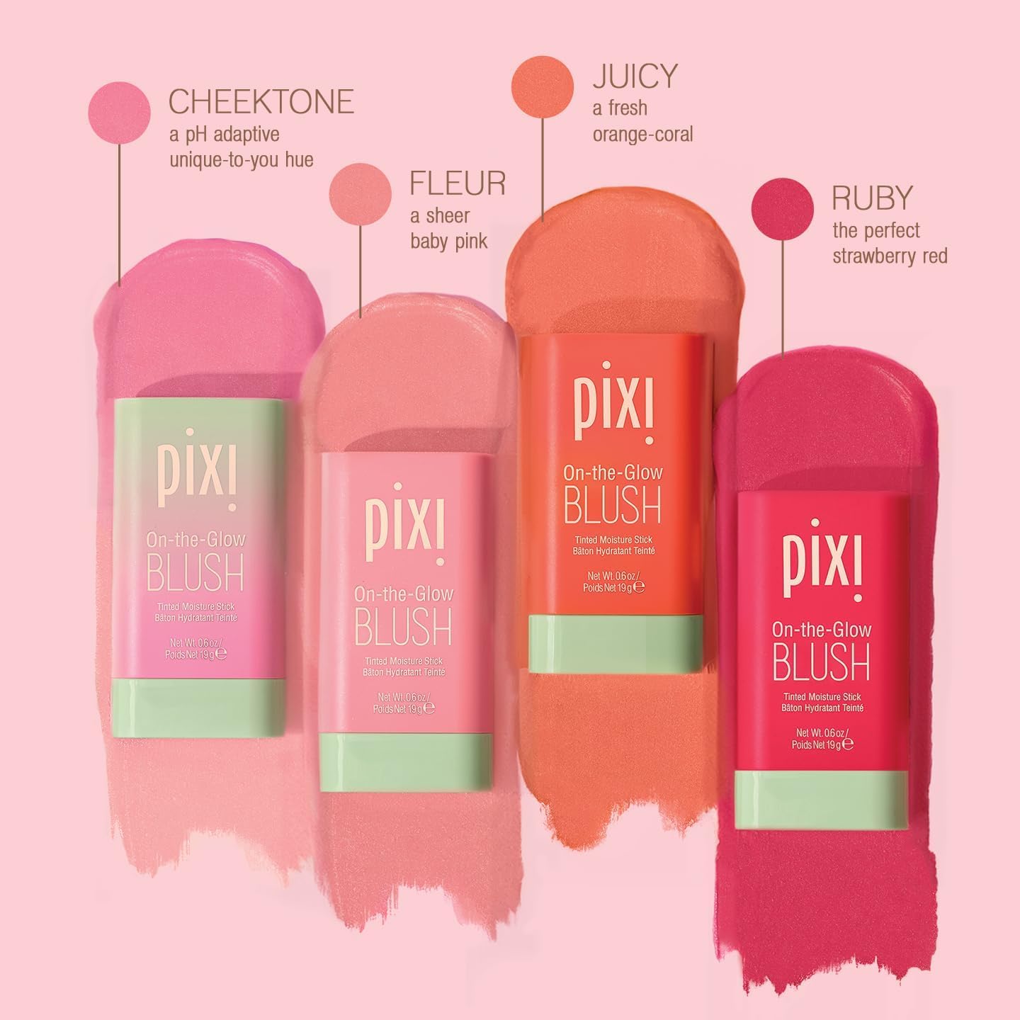 Pixi ON THE GLOW BLUSH (FLEUR), 9 items, 19 gramo