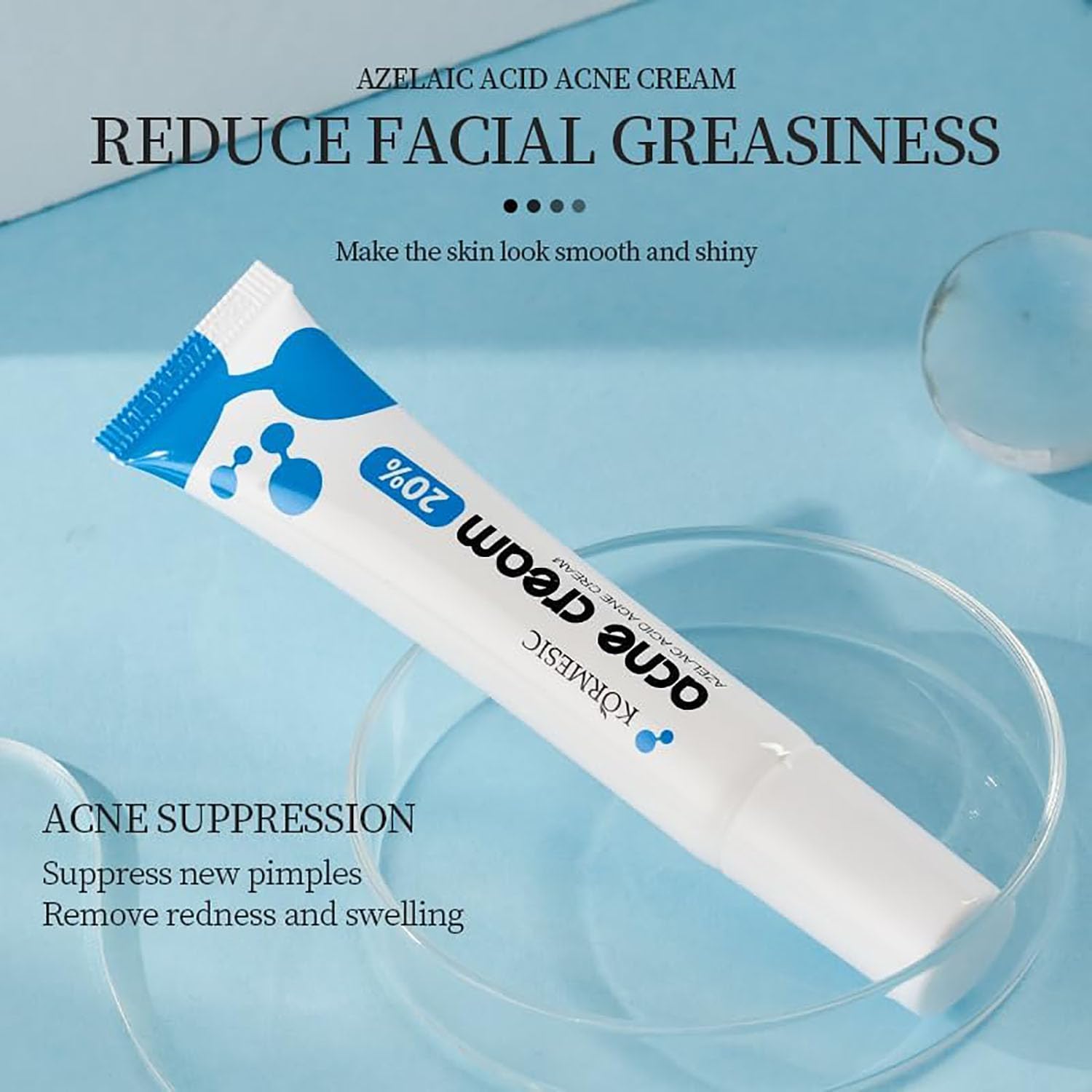 FUIN 20% Azelaic Acid Acne Cream Azelaic Acid Acne Cream For Face Premium,Beauty,Prevents Breakouts, Ease Pimple Clarify Skin Soothe Irritation