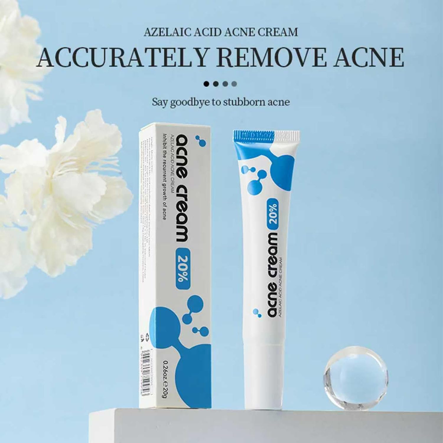 FUIN 20% Azelaic Acid Acne Cream Azelaic Acid Acne Cream For Face Premium,Beauty,Prevents Breakouts, Ease Pimple Clarify Skin Soothe Irritation