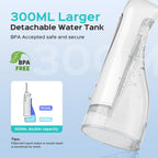 COSLUS Professional C20 Water Flosser For Teeth Braces Gums Care, Cordless Oral Irrigator, Deep Cleaning, Rechargeable, Waterproof, BPA-Free, Portable, Home and Travel, White