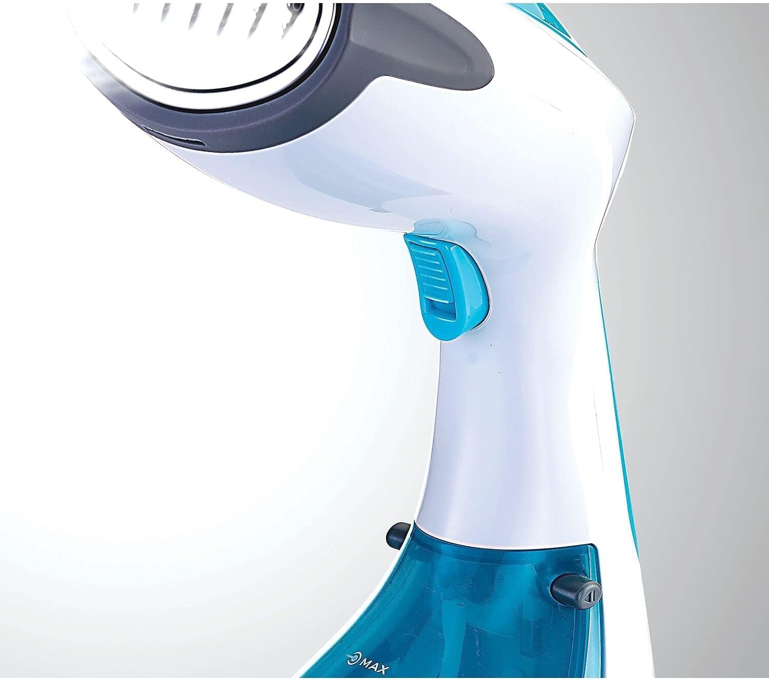 BLACK+DECKER Handheld Fabric Steamer with Steam Jet Button and Lint Remover 1200W 260ml White/Blue HST1200-B