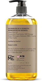 Majestic Pure USDA Organic Castor Oil | Hexane Free & 100% Pure | Cold Pressed | Stimulate Growth for Hair, Eyelashes, Eyebrows, Nails | Moisturizing & Nourishing | Body, Hair & Carrier Oil | 8 Fl Oz