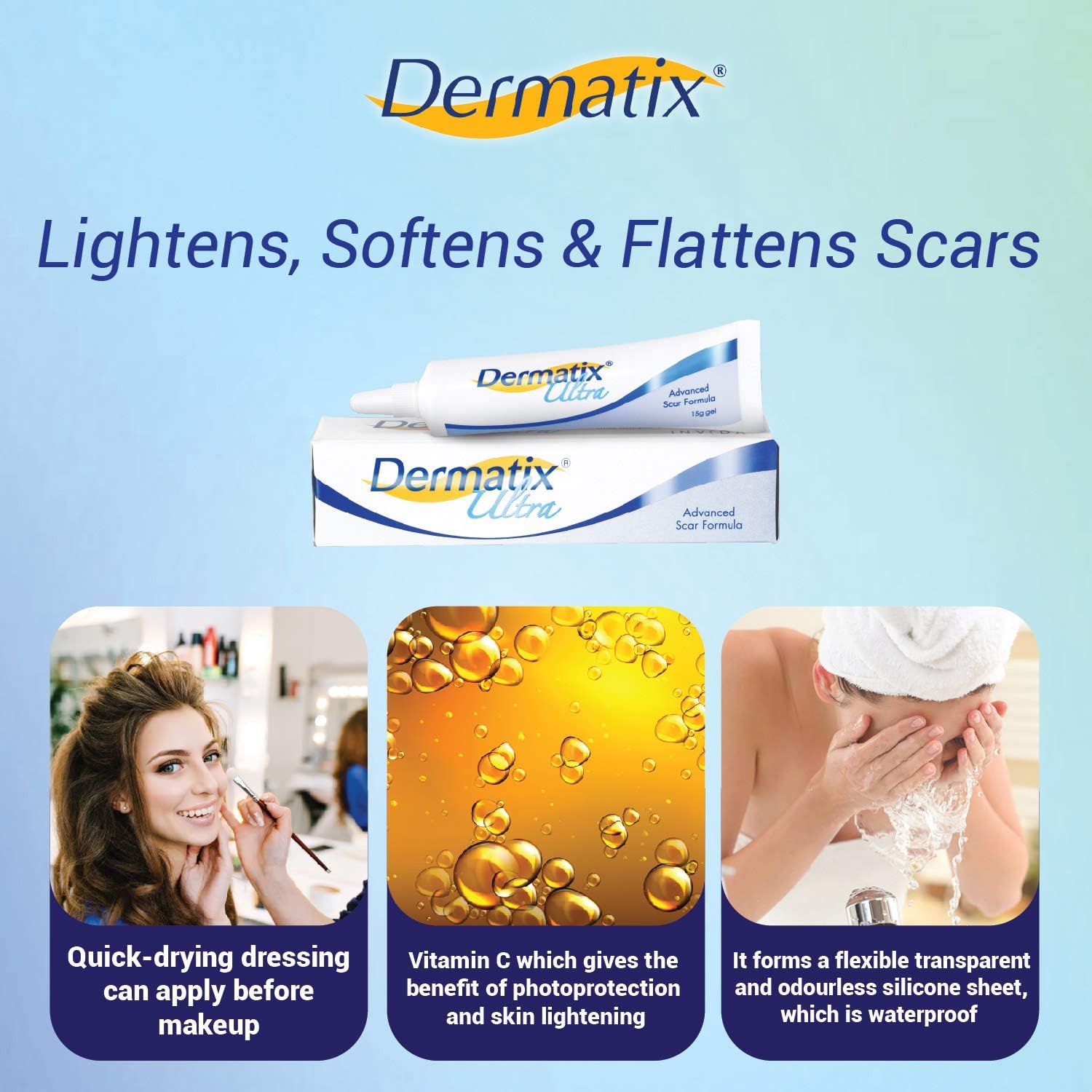 Dermatix Ultra Advanced Scar Formula Gel Reduction Treatment Surgery Keloid 15 g