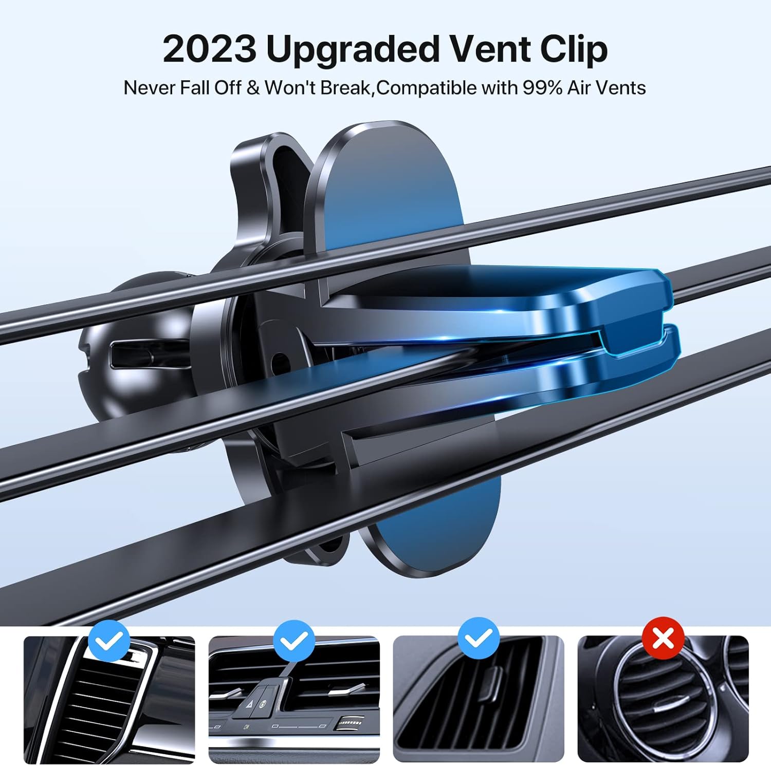 Miracase 【2023 New Generation】Car Phone Holder, Long Arm Phone Holder Car for Dashboard Windshield Air Vent【Heat-Resistant Strong Suction Cup】Car Mobile Holder Compatible with All Smartphones