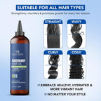 Botanic Hearth 100% Pure Rosemary Oil For Hair Growth | 198 ML | Infused With Biotin, Jojoba & castor Oil | Hair strengthening Treatment | Nourishing & Volumizing | Non GMO Verified