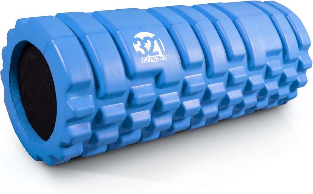 321 STRONG (Blue) - 321 STRONG Foam Roller - Medium Density Deep Tissue Massager for Muscle Massage and Myofascial Trigger Point Release, with 4K eBook