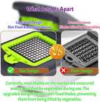 Vegetable Chopper, Onion Chopper, Mandolin Slicer,rofessional food Choppermultifunctional Vegetable Chopper and Slicer, Dicing Machine, AdjustableVegetable Cutter With Container(Green)