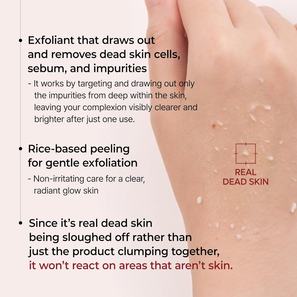 Dr.Melaxin Peel Shot Glow Black Rice Peeling Ampoule, Soft Exfoliating Face and Body Scrub Dead Skin Cells, Blackheads Remover for All Skin Types, 80
