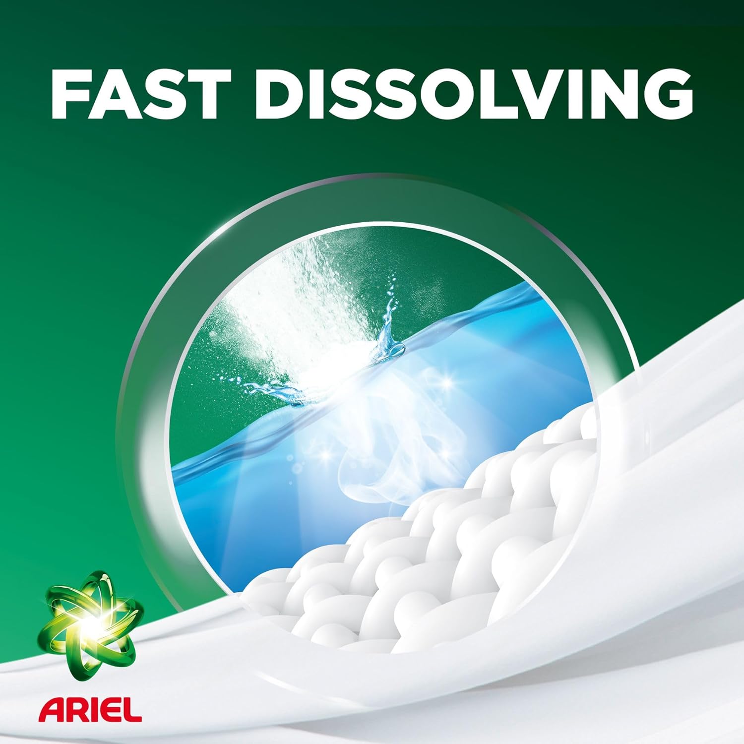 Ariel Fast Dissolving Laundry Detergent Powder, 2.5 KG