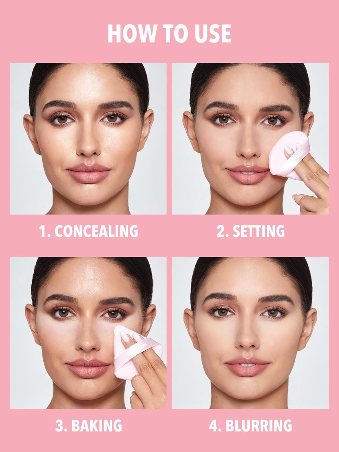 SHEGLAM Insta-Ready Face Powder Loose Under Eye Setting Powder-Bubblegum