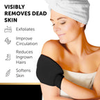 VALITIC 2 Pack Kojic Acid Vitamin C & Retinol Soap Bars for Dark Spot Bundle with 2 Black Exfoliating Gloves for Body Scrubs