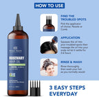 Botanic Hearth 100% Pure Rosemary Oil For Hair Growth | 198 ML | Infused With Biotin, Jojoba & castor Oil | Hair strengthening Treatment | Nourishing & Volumizing | Non GMO Verified