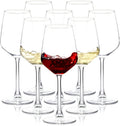 SHYRC Long Stem Wine Glasses Set of 8, 12oz Clear Red/White for Party, Wedding and Home (US-LTN-HJB-6303-8)