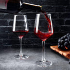 SHYRC Long Stem Wine Glasses Set of 8, 12oz Clear Red/White for Party, Wedding and Home (US-LTN-HJB-6303-8)