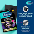 Dr.beckmann Dr. Beckmann 3 in 1 Black&Fibre refresh Sheets, Restores and protects faded black garments, Smoothens rough fibres, Easy to use, DIY, Laundry Cleaning Essentials, 10 Sheet