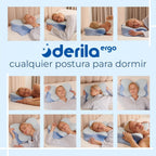 Derila Ergo Neck Pillow, Memory Foam Support Ergonomic Pillow For Sides, Back And Stomach Sleepers