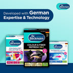 Dr.beckmann Dr. Beckmann 3 in 1 Black&Fibre refresh Sheets, Restores and protects faded black garments, Smoothens rough fibres, Easy to use, DIY, Laundry Cleaning Essentials, 10 Sheet