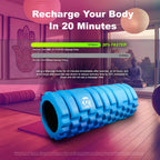 321 STRONG (Blue) - 321 STRONG Foam Roller - Medium Density Deep Tissue Massager for Muscle Massage and Myofascial Trigger Point Release, with 4K eBook